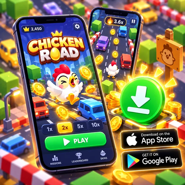 Chicken Road demo mobilon, böngészőből